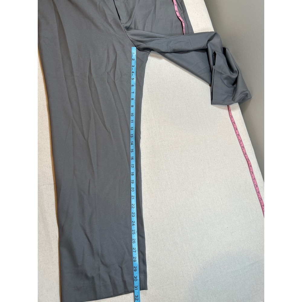 PGA Tour Mens Golf Pants Grey Flat Front Straight Leg 40x32 RT25529 Performance - Picture 3 of 9